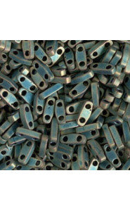 Miyuki quarter tila 5x1.2mm beads - Matted metallic patina iris QTL-2008